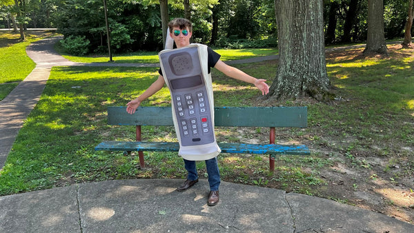 Retro Brick Cell Phone Halloween Costume, Adult One Size