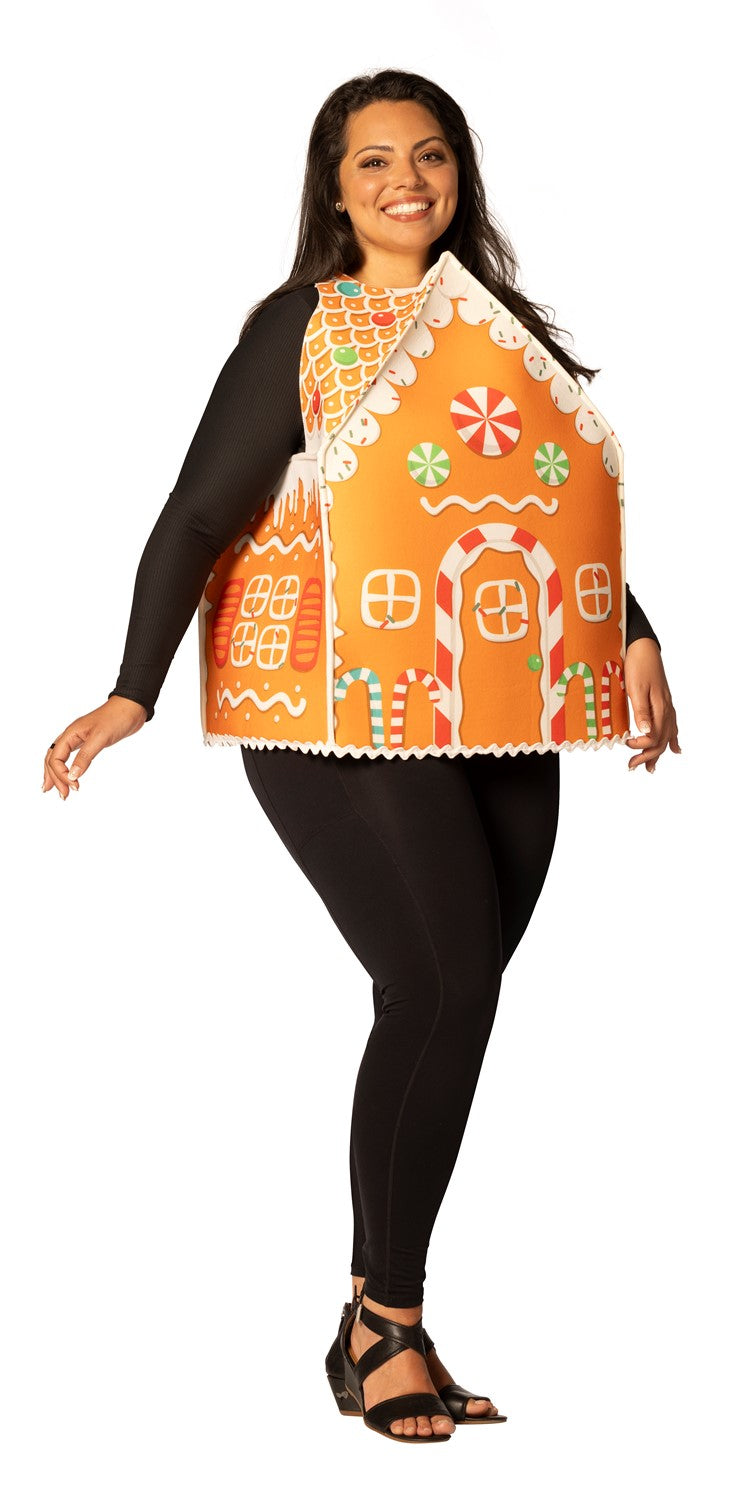 Gingerbread House Halloween Christmas Costume, Adult One Size