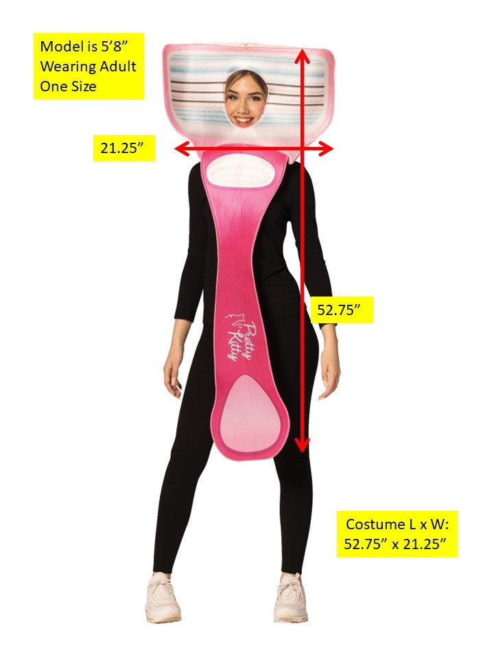 Pink Razor Halloween Costume, Adult One Size