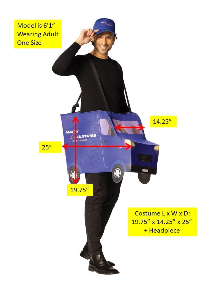 Truck Package Deliveries Amazin' Halloween Costume, Adult One Size