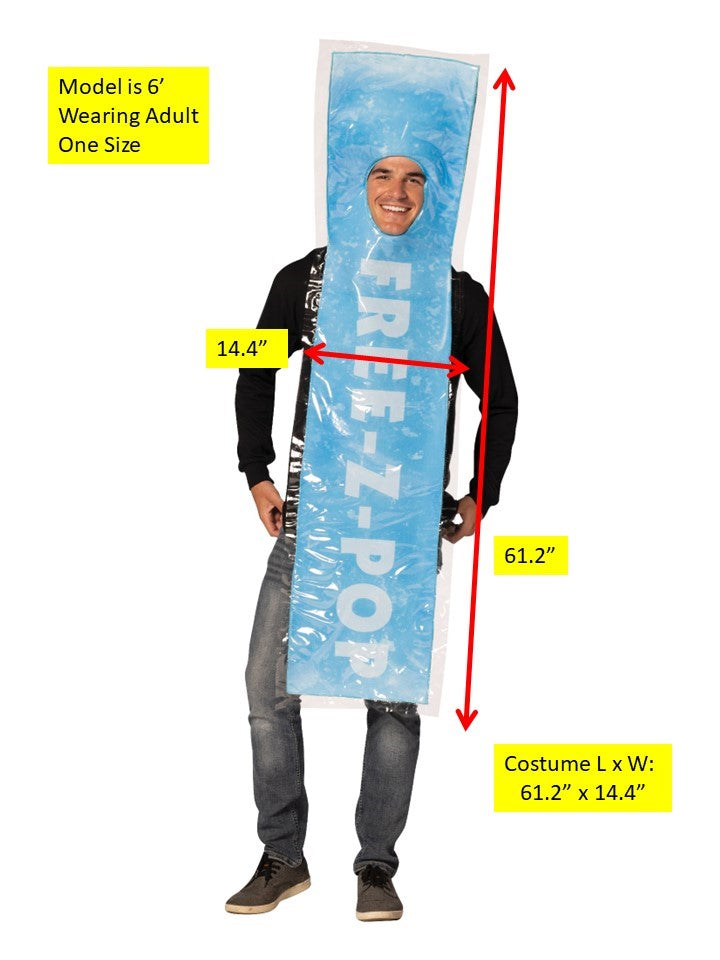 FREE-Z Blue Ice Pop Halloween Costume, Adult One Size