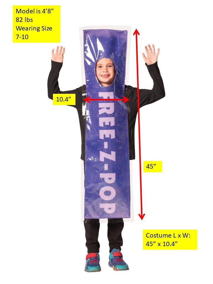 FREE-Z Purple Ice Pop Halloween Costume, Child Size 7-10
