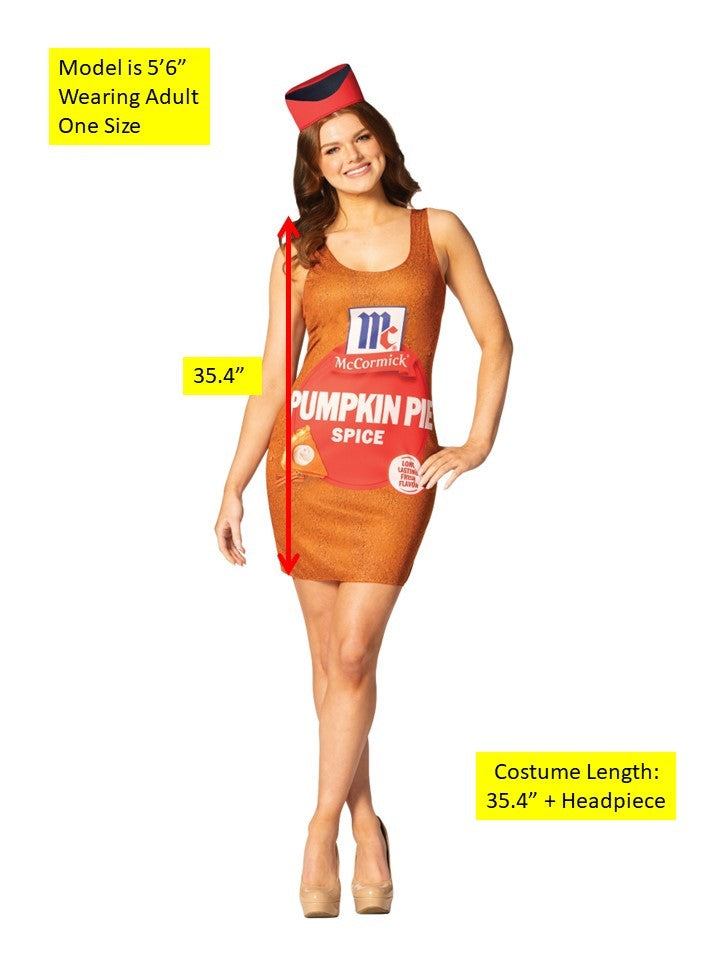 McCormick Pumpkin Pie Spice Dress Costume, Women's Size 2-8