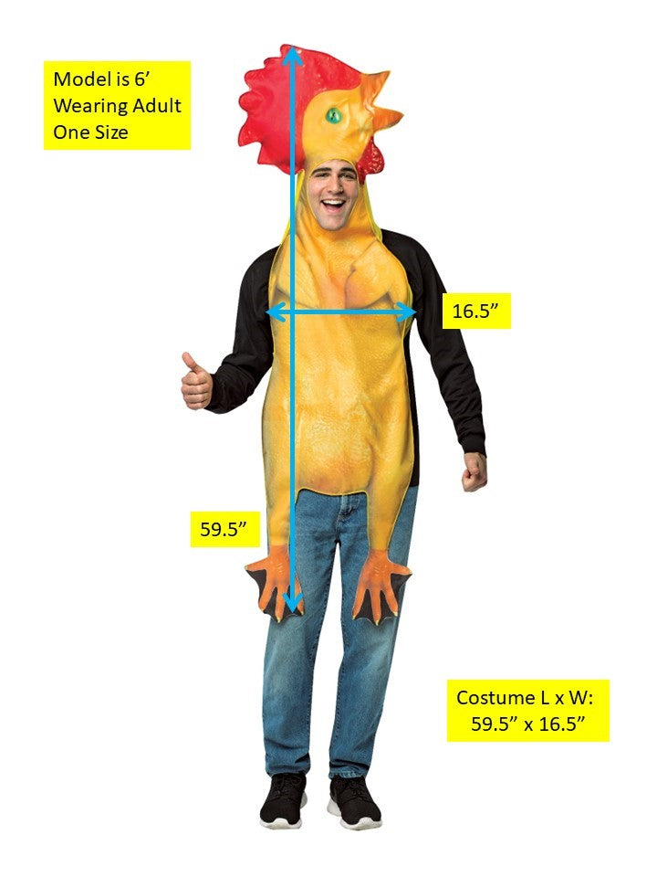 Chicken Halloween Costume, Adult One Size