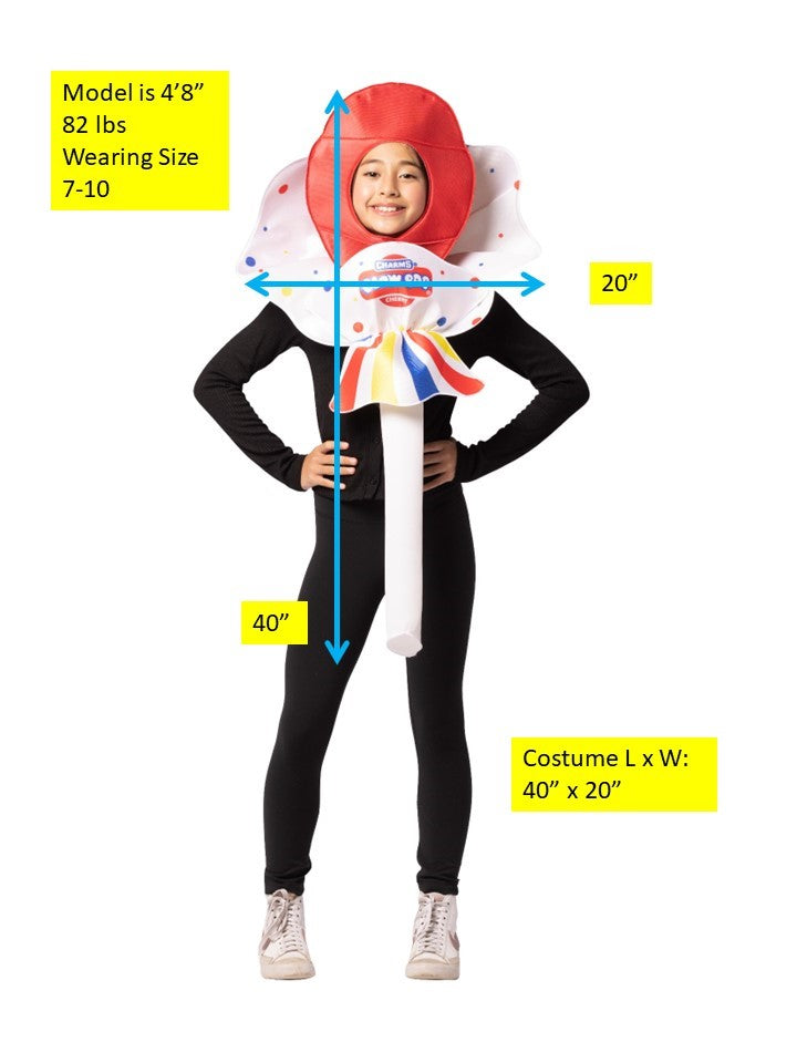 Charms Blow Pop Cherry Halloween Costume, Child Size 7-10