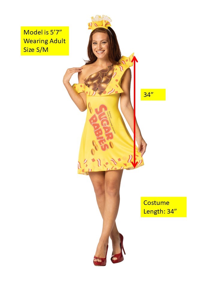 Sugar Babies Dress Halloween Costume, Women's Size S-M (2-8)