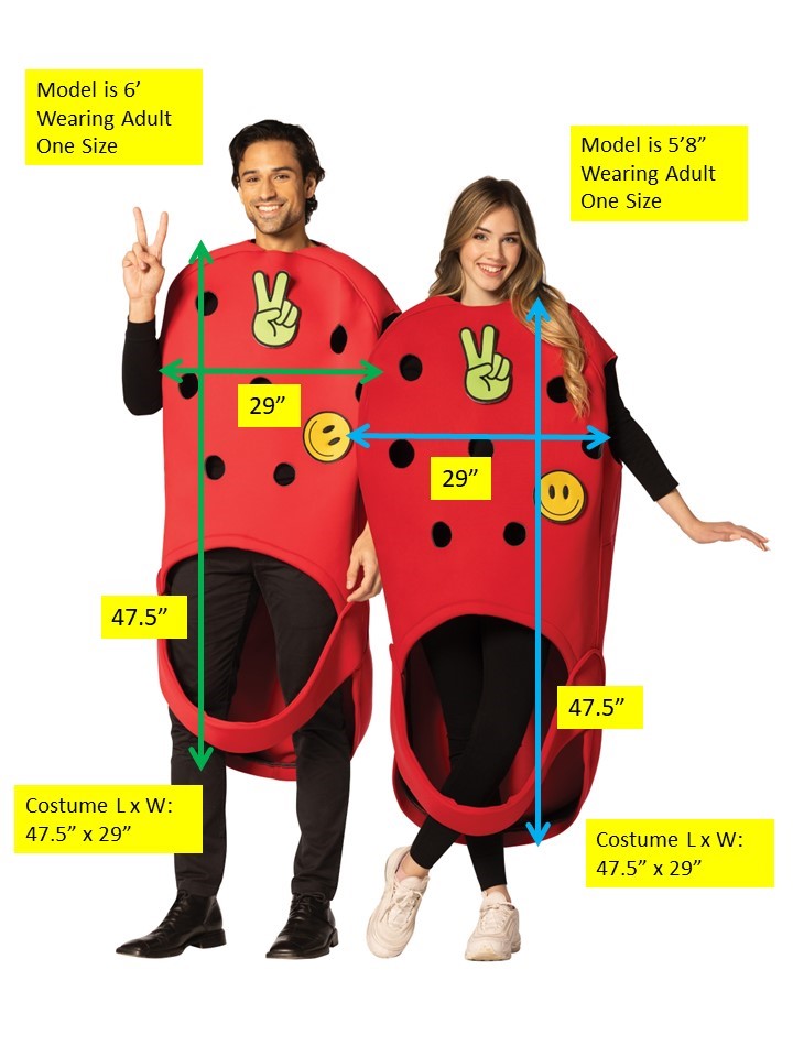 Garden Clog Beach Shoe 2 Pack Couple Halloween Costume, Adult One Size