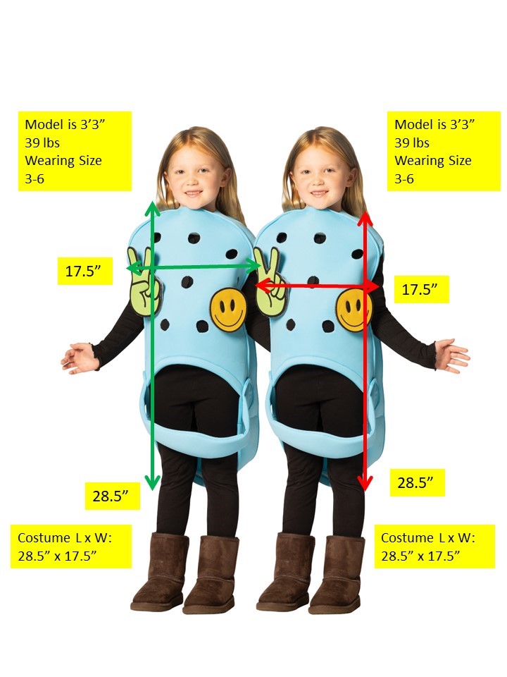 Garden Clog Beach Shoe Child 2 Pack Bundle Halloween Costume, Child Size 3-6