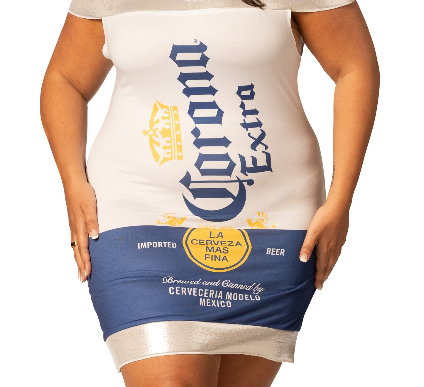 Corona Extra Beer Dress Halloween Costume, Women's Size L-XL (14-16)