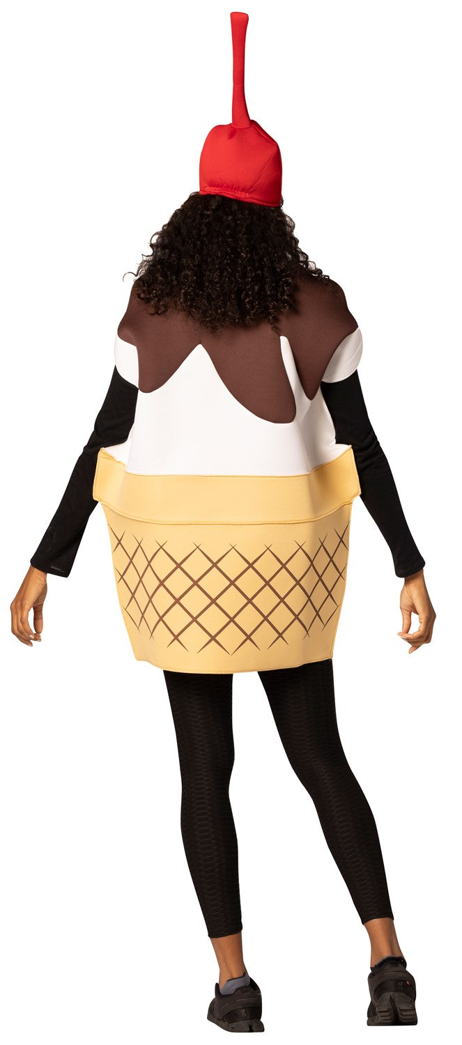 Hot Fudge Sauce Jar & Ice Cream Sundae Couple Halloween Costume, Adult One Size