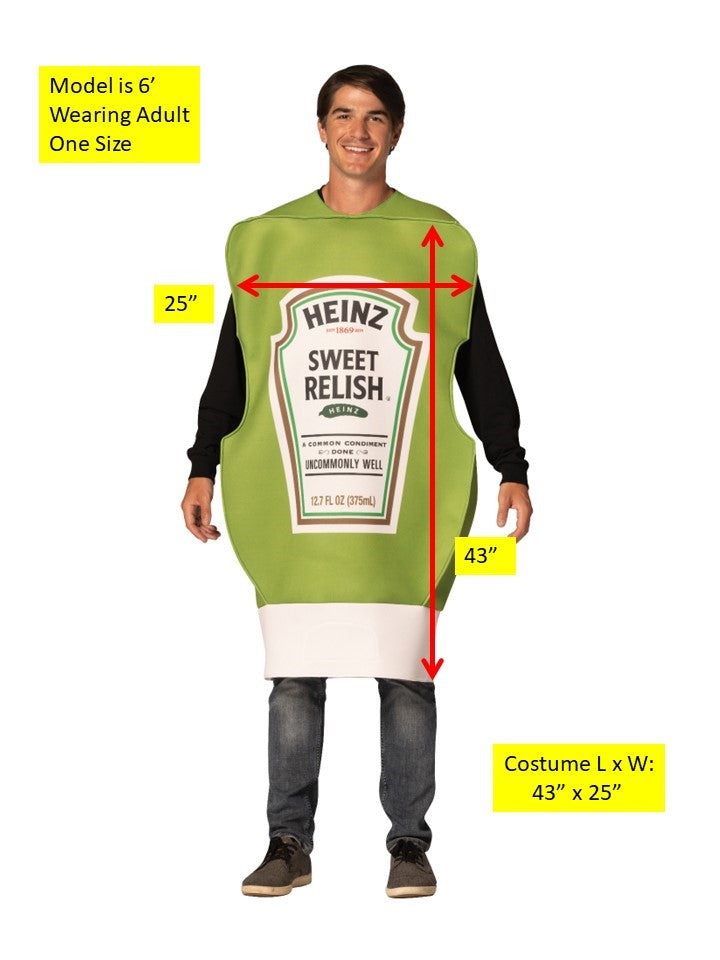 Heinz Relish Squeeze Bottle Halloween Costume, Adult One Size