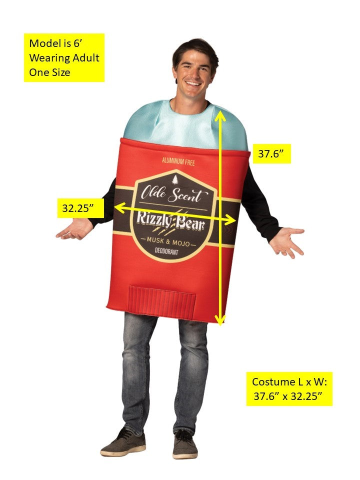Olde Scent Men's Deodorant Halloween Costume, Adult One Size