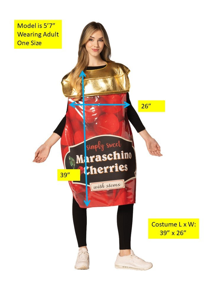 Maraschino Cherries Jar Halloween Costume, Adult One Size