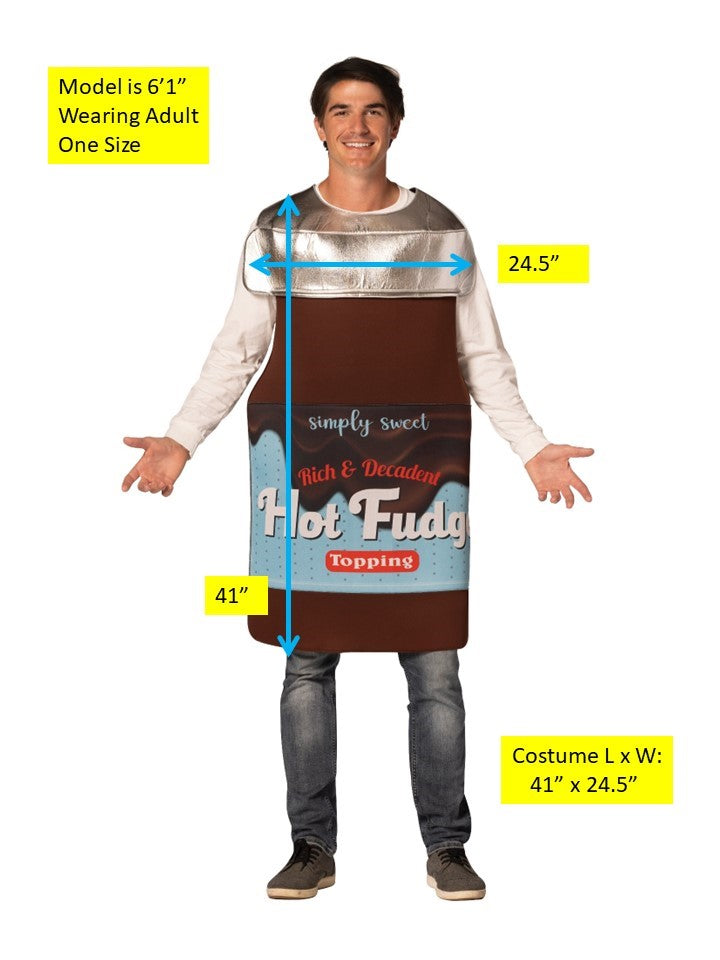 Hot Fudge Sauce Jar Halloween Costume, Adult One Size