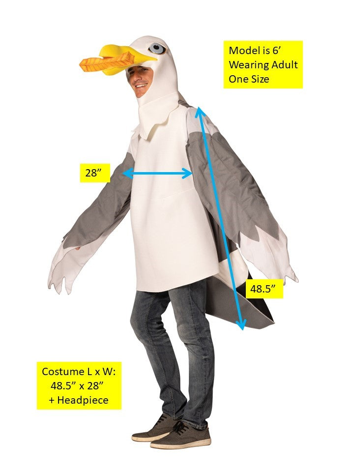 Seagull Halloween Costume, Adult One Size