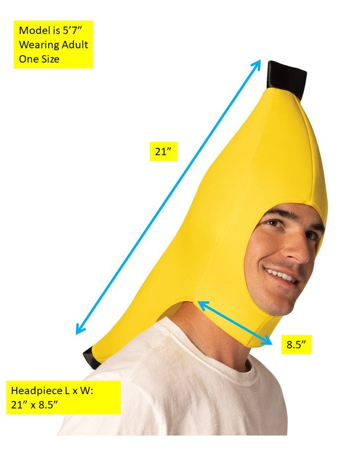 Banana Party in Back Headpiece Halloween Costume, Adult One Size