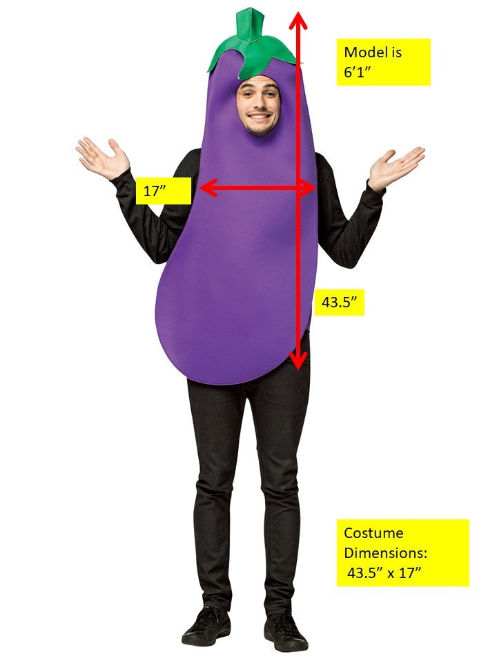 Eggplant & Peach Couple Halloween Costume, Adult One Size