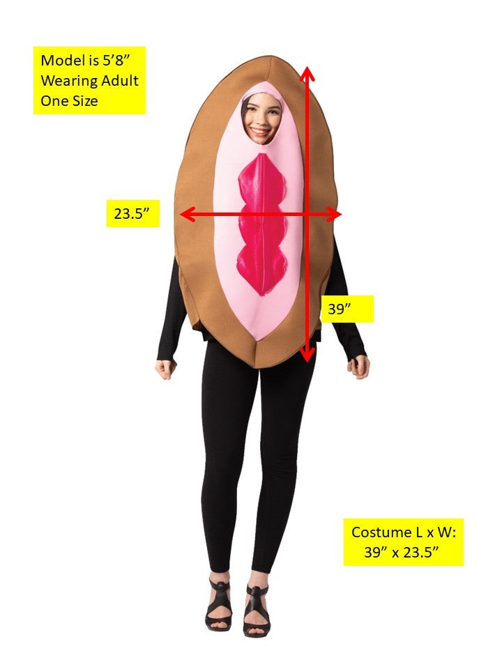 Brown Vagina Halloween Costume, Adult One Size