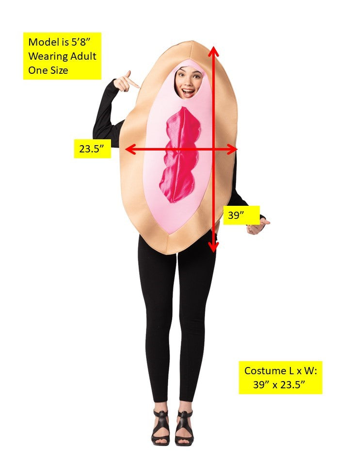 Beige Vagina Halloween Costume, Adult One Size