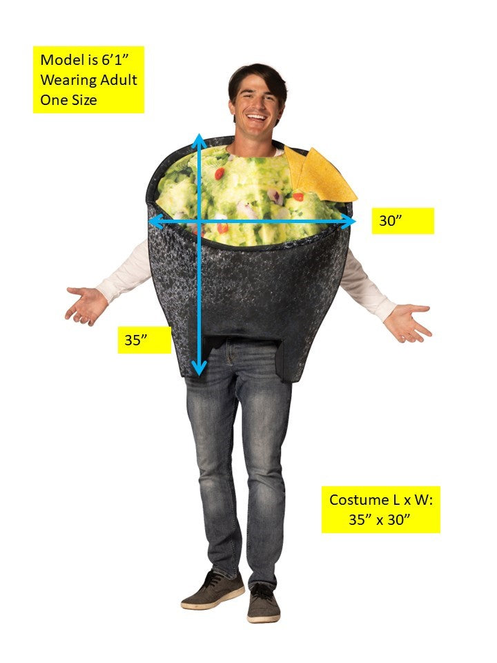 Guacamole in Bowl Halloween Costume, Adult One Size