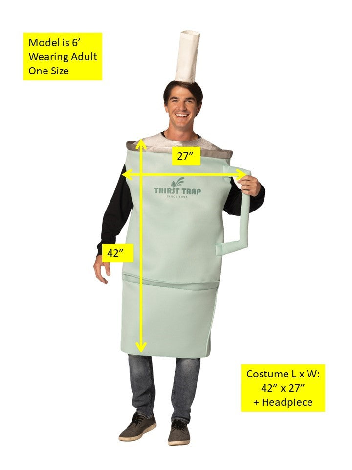 Thirst Trap Water Cup Tumbler Halloween Costume, Adult One Size