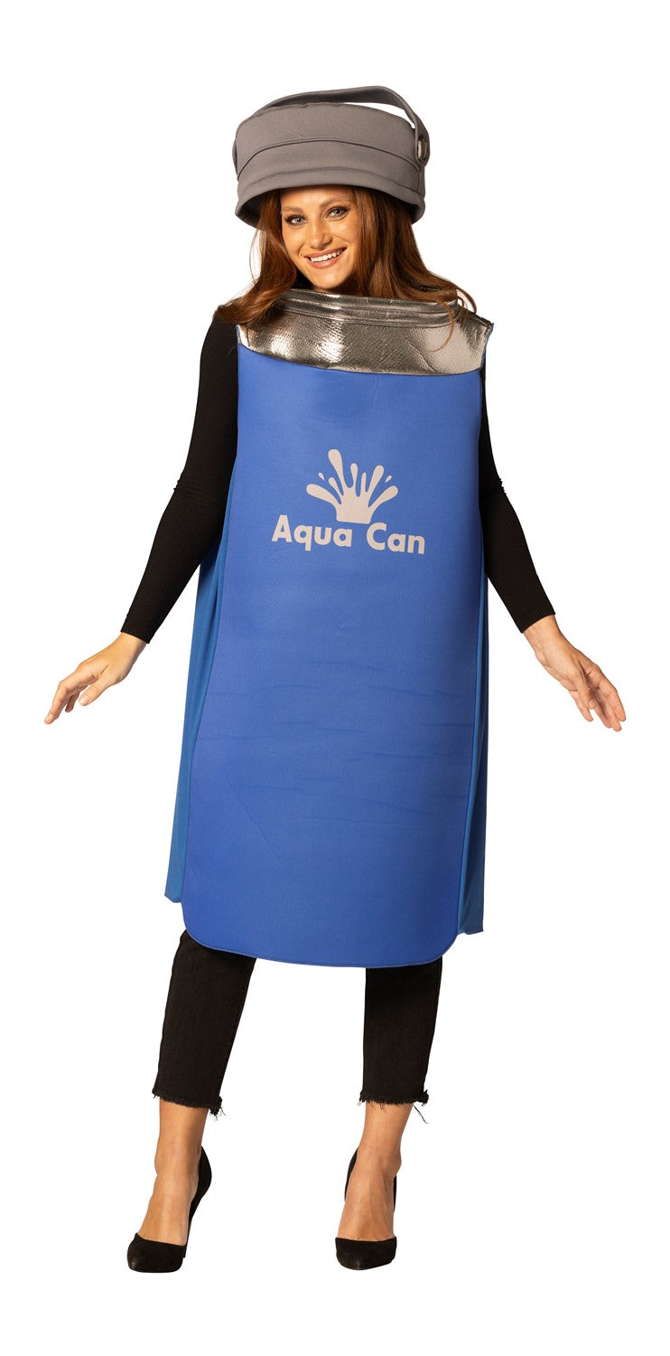 Aqua Can Water Bottle Halloween Costume, Adult One Size