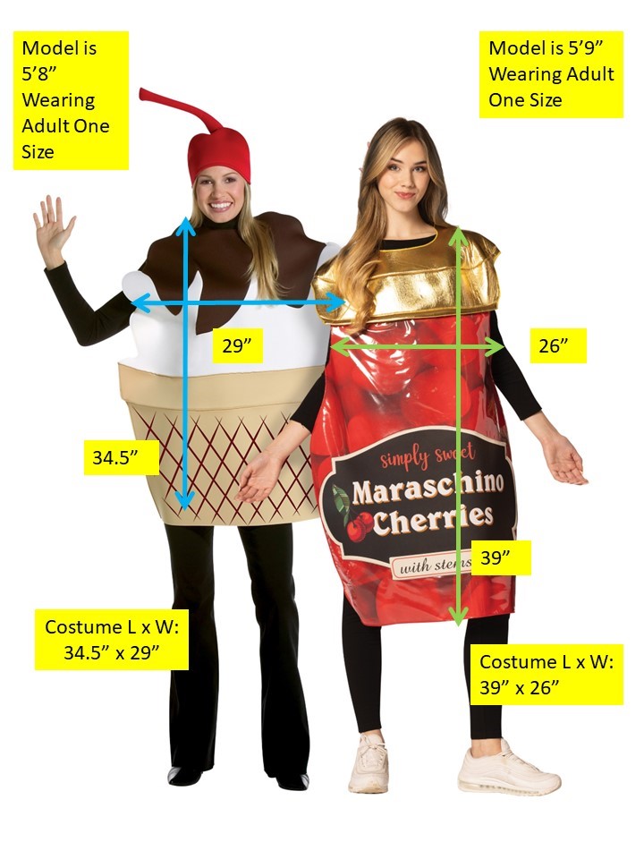 Maraschino Cherries Jar & Ice Cream Sundae Couple Halloween Costume