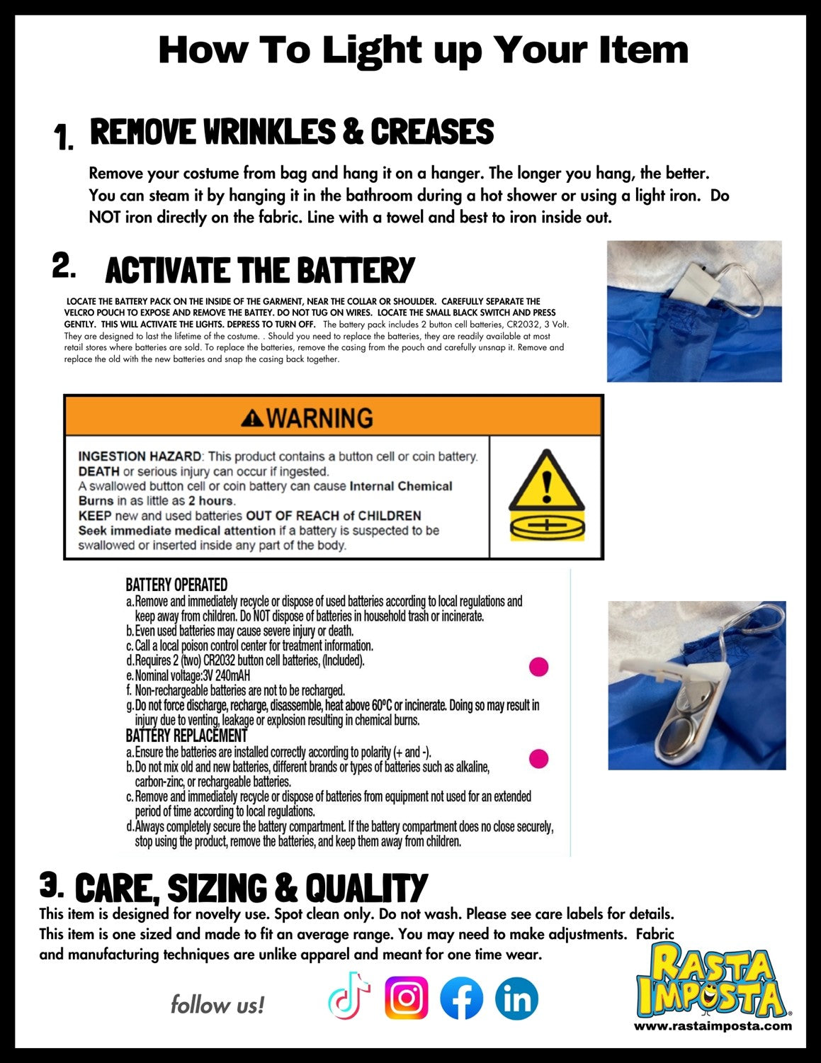 Christmas Tree Costume w. Battery Powered String of Lights, One Size