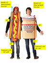 Ultimate Grilled Hot Dog & Grey Poupon Couple Costume, Adult One Size