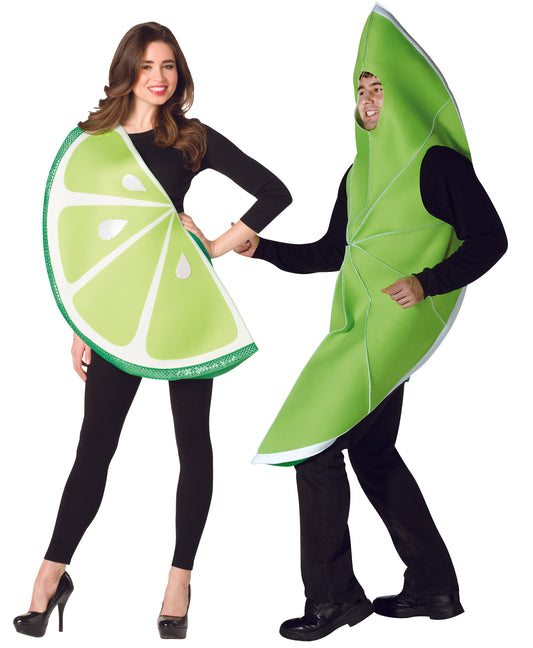 Lime Wedge & Lime Slice Couple Costume, Adult One Size