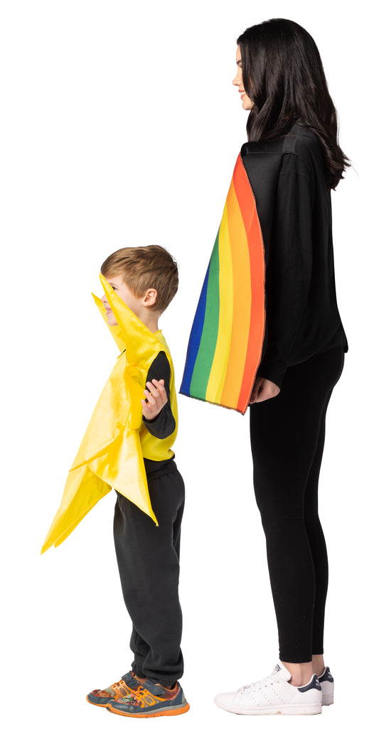 Rainbow Adult & Sun Child Bundle Costume, Adult One Size & Child 4-6
