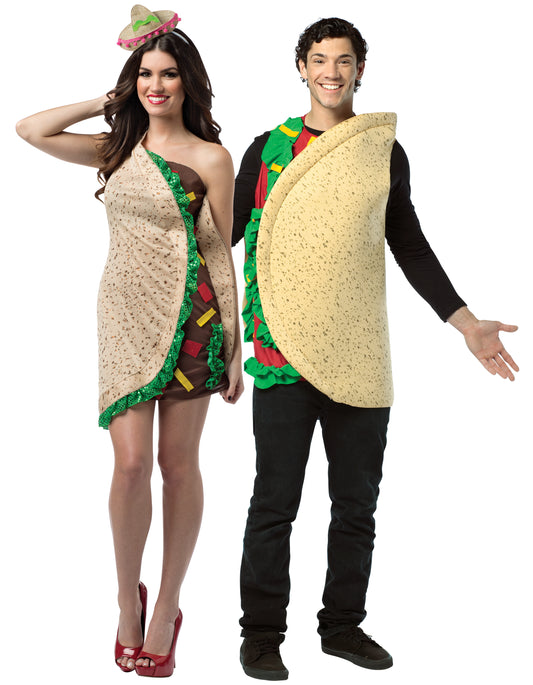 Taco Dress and Taco Couple Costume, Adult One Size