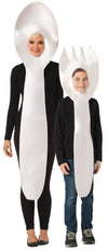 White Spoon Adult & Spornk Child Bundle Costume, Adult One Size & Child 7-10