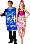 Craft Beer & Wine Rose` Dress Couples Costume, Adult One Size & Women's Size 4-10