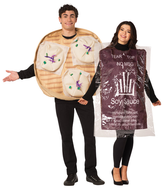 Steamed Buns & Soy Sauce Couples Costume, Adult One Size
