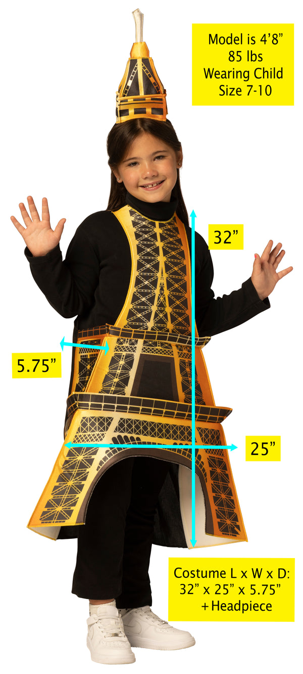 Eiffel Tower Costume,  Child Size 7-10