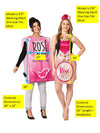 Wine Box Rose & Wine Rose` Dress Couples Costume, Adult One Size & Women's Size 4-10