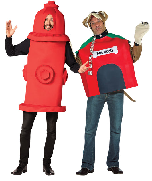 Dog House & Fire Hydrant Couples Costume, Adult One Size
