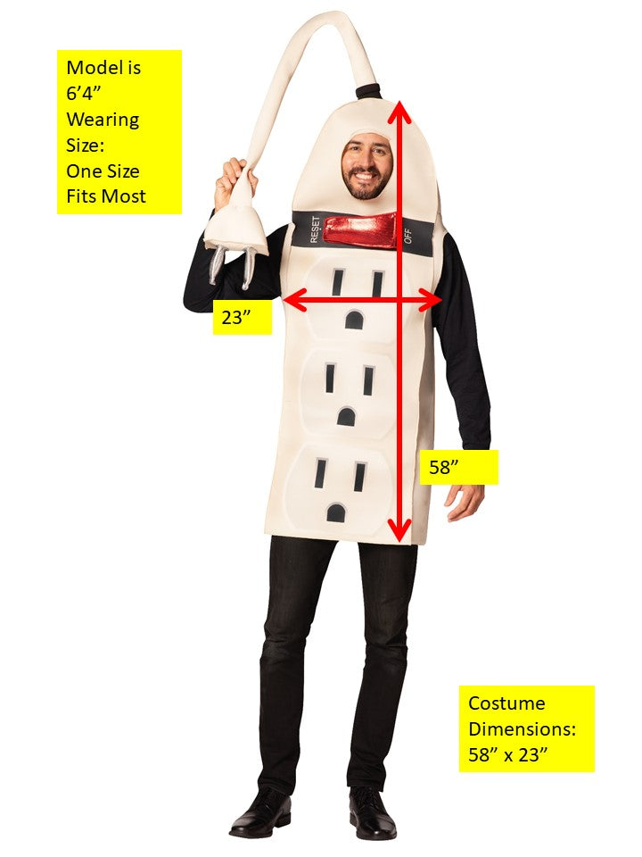 Power Strip Surge Protector Costume, Adult One Size