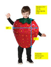Get Real Strawberry Costume, Child 3-4