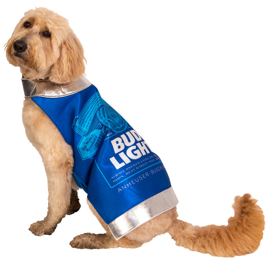 Bud Light Can Dog Pet Costume, Available in Sizes XS-Small to 2X-3X