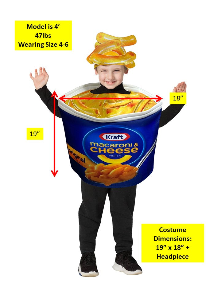 Kraft Mac & Cheese Cup Costume, Child 4-6