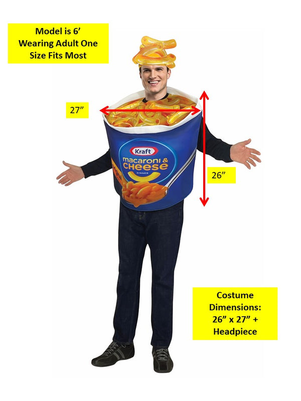 Kraft Mac and Cheese Cup Costume, Adult One Size
