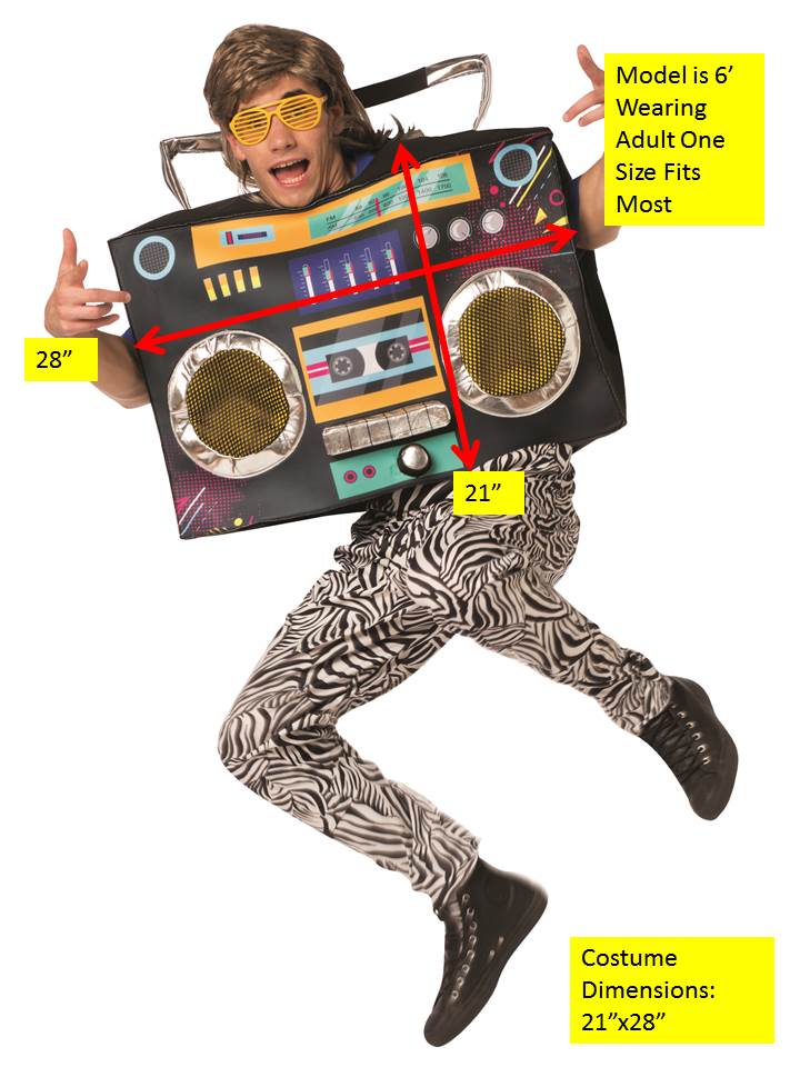 Retro Pay Phone, Woopie Cushion & Boom Box Group Costume, Adult One Size