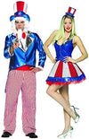 Uncle Sam & Aunt Samantha Patriotic Couple Costume, Adult One Size & Women's Size 4-10