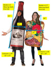 Charcuterie Board & Get Real Bottle of Wine Couples Halloween Costume, Adult One Size