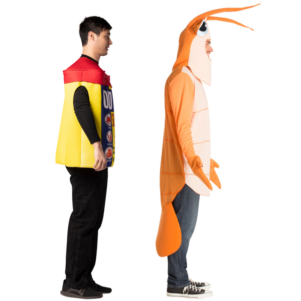 Shrimp Scampi - Old Bay Seasoning Can & Shrimp Couples Costume Set, Adult One Size