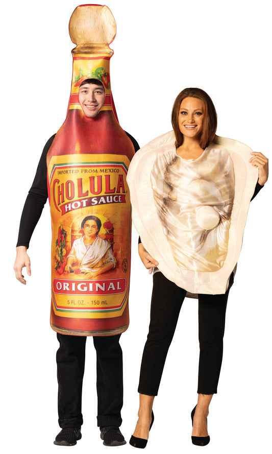Shooters! - Oyster & Cholula Sauce Couples Costume Set, Adult One Size