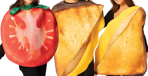 Comfort Food - Grilled Cheese & Tomato Slice Group Costume Set, Adult One Size