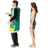 Dew Me Once - Mountain Dew Baja Blast Dress M & Tunic Couples Halloween Costume, Women's Size Medium & Adult One Size